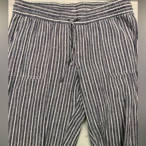 Old Navy Blue-White Striped Pants